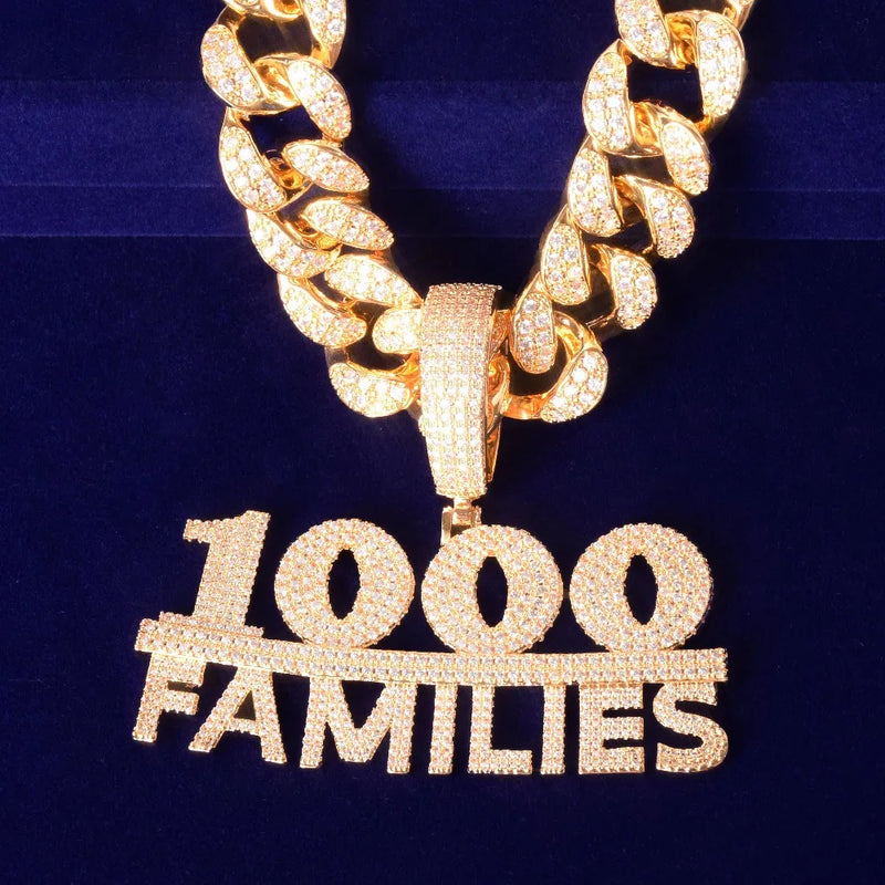 Pendentif 1000Families plaqué or