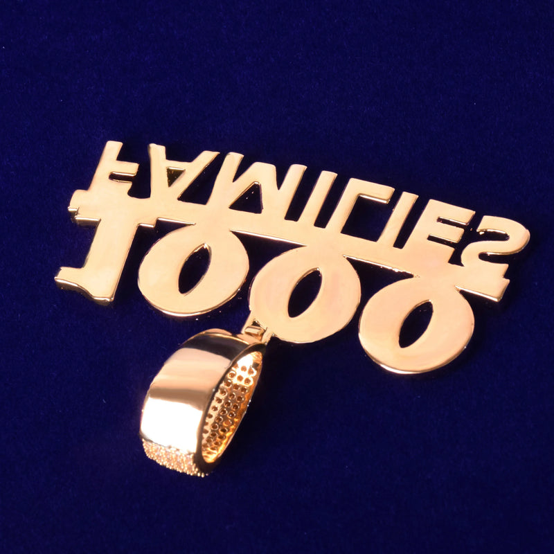 Pendentif 1000Families plaqué or