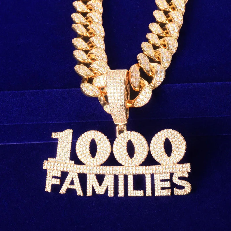 Pendentif 1000Families plaqué or