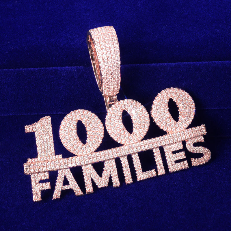 Pendentif 1000Families plaqué or