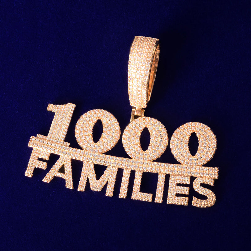 Pendentif 1000Families plaqué or