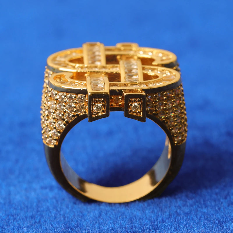 Bague en vrai cuivre signe dollar