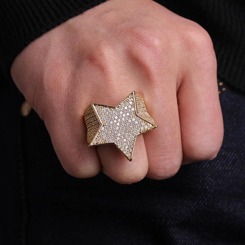 Bague Glacée étoilée