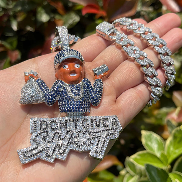 Pendentif glacée I Don't give a sh** full iced