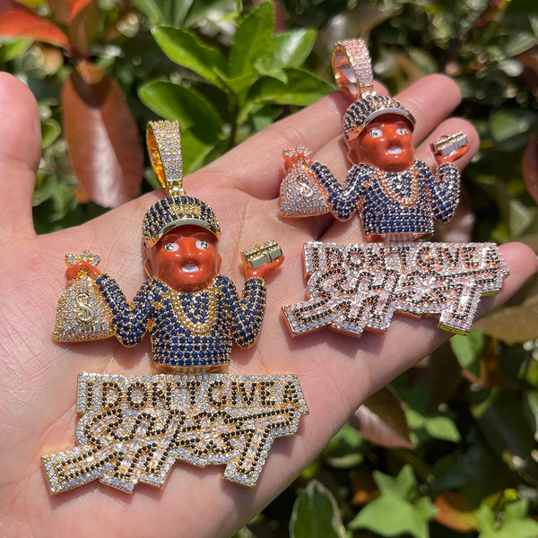 Pendentif glacée I Don't give a sh** full iced